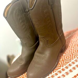 Durango Kids youth 2D Brown Cowboy cowgirl Boots Leather.